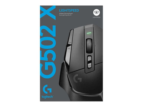 Mouse raton logitech g g502 x lightspeed gaming optico wireless inalambrico 25600ppp negro