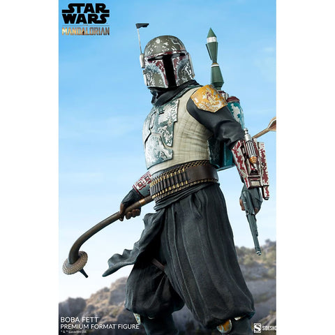 Estatua sideshow collectibles premium format the mandalorian series boba fett