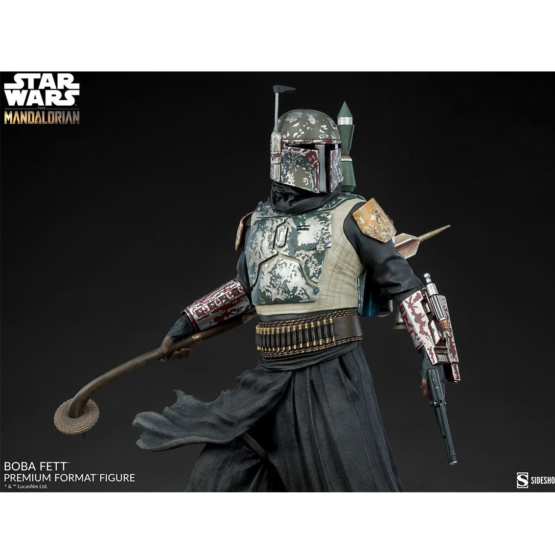 Estatua sideshow collectibles premium format the mandalorian series boba fett