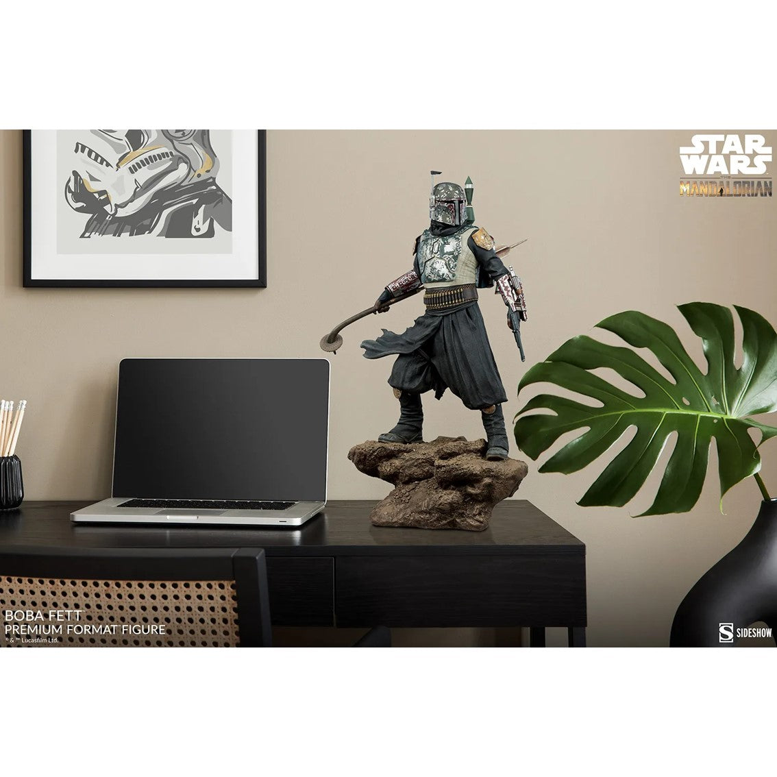 Estatua sideshow collectibles premium format the mandalorian series boba fett