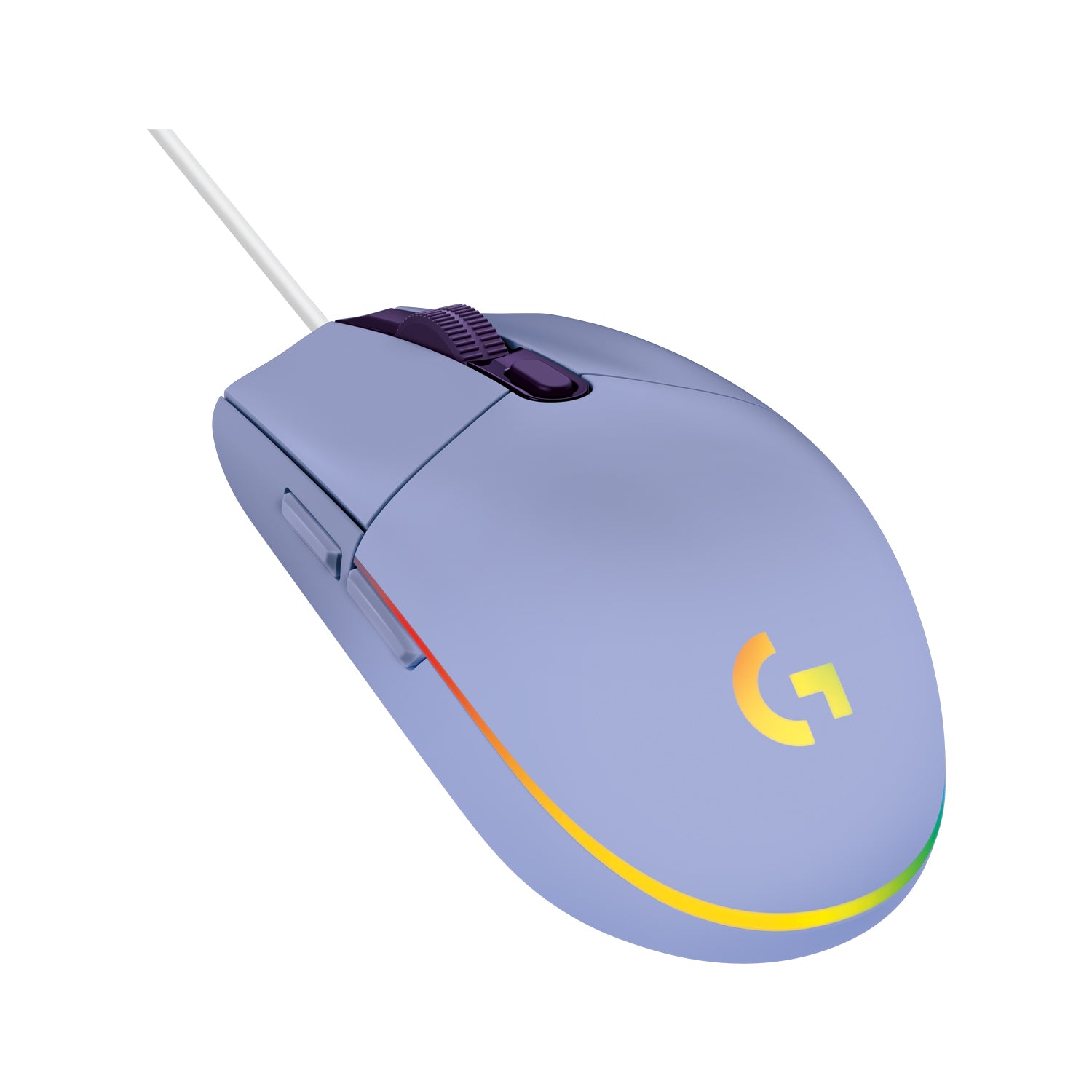 Mouse raton logitech g203 lightsync lila gaming 8.000 dpi 6 botones