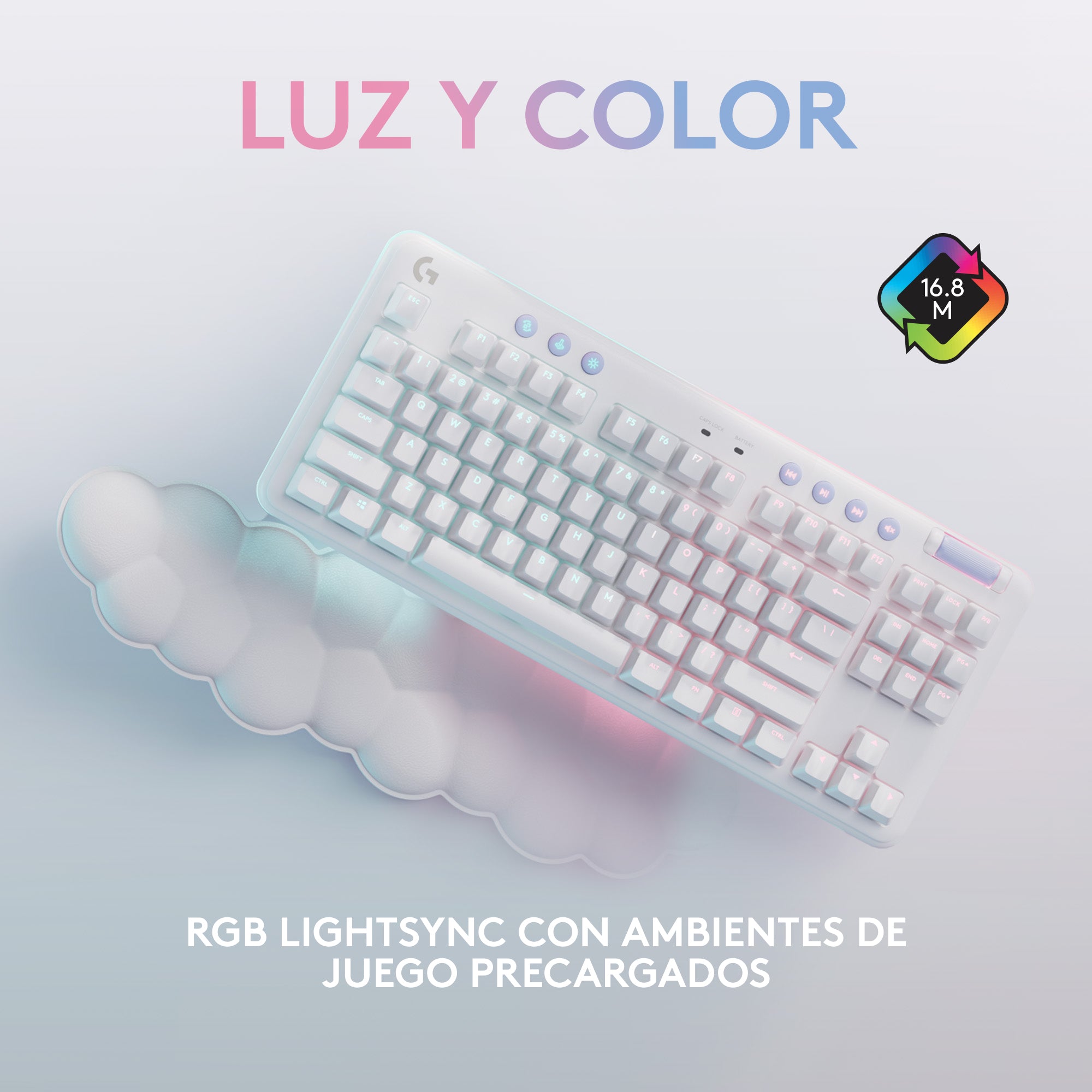 Teclado logitech g g715 gaming bluetooth blanco