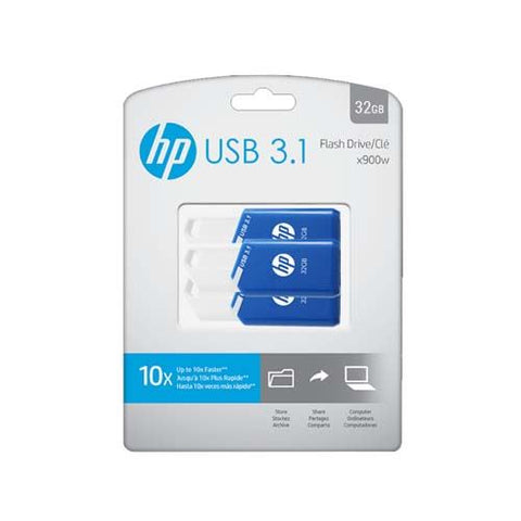 Pack de 3 memorias usb 3.1 hp x755w  32gb