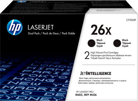 Pack 2 toner hp cf226xd 26x alta capacidad