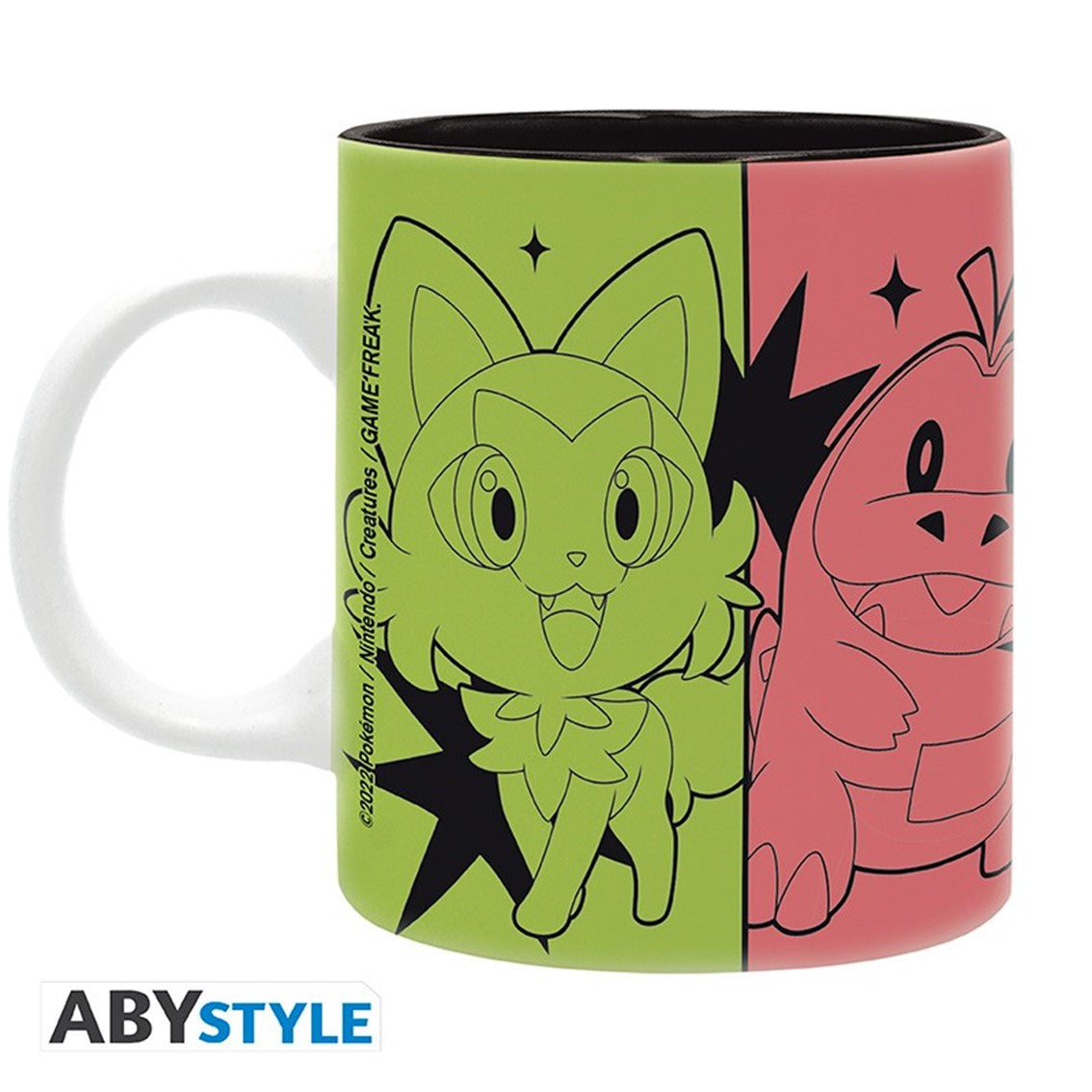 Taza abystyle pokemon -  iniciales escarlata y purpura