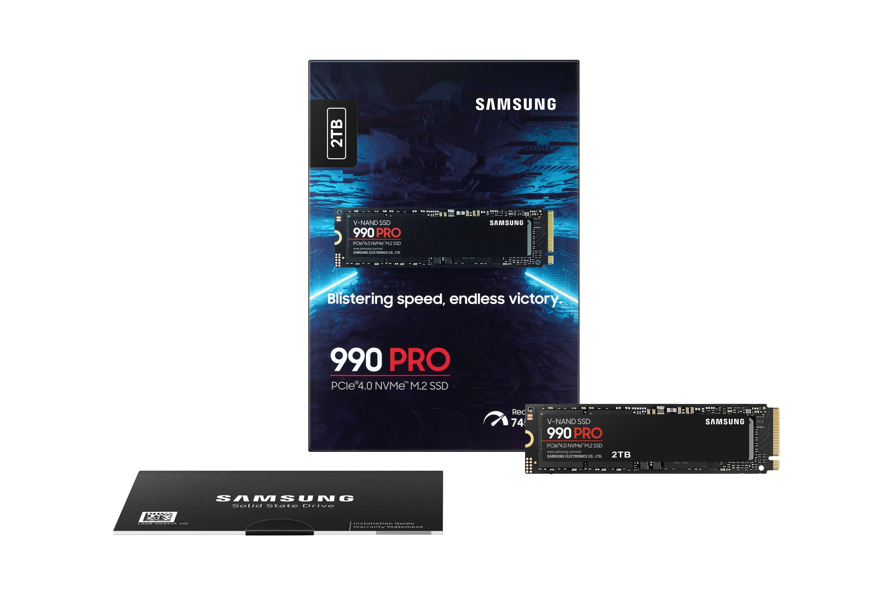 Disco duro interno solido ssd samsung mz - v9p2t0bw - 990 pro - 2tb - m.2 2280 - pcie 4.0