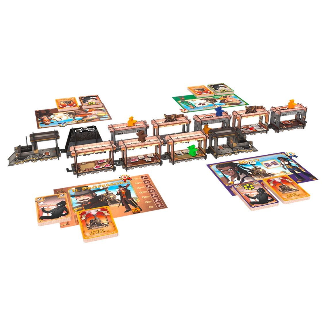 Juego de mesa colt express: escoltas y tren blindado pegi 10