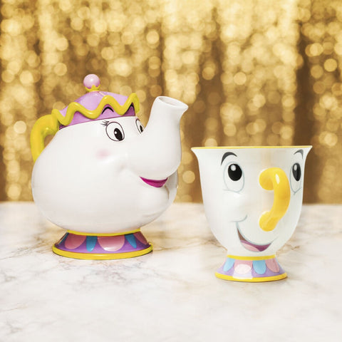 Pack paladone disney la bella y la bestia tetera mrs potts y taza chip