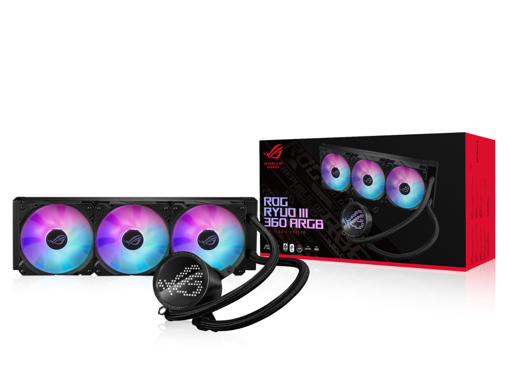 Kit refrigeracion liquida asus rog ryuo iii 360 argb all in one 3 ventiladores 120mm ganing