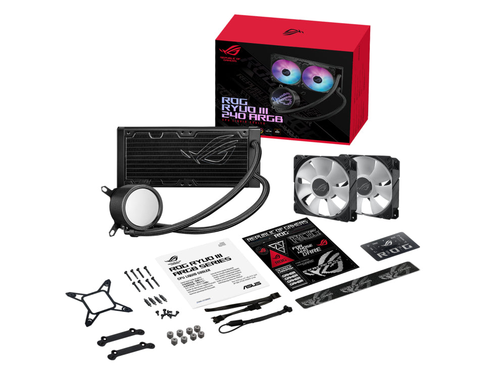 Kit refrigeracion liquida asus rog ryuo iii 240argb  all in one 2 ventiladores 120mm gaming