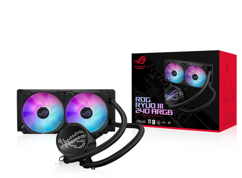 Kit refrigeracion liquida asus rog ryuo iii 240argb  all in one 2 ventiladores 120mm gaming