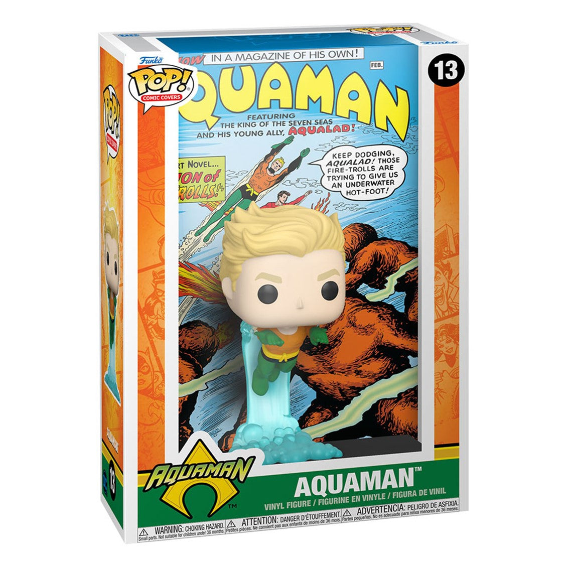 Funko pop comic cover dc comics aquaman 67404