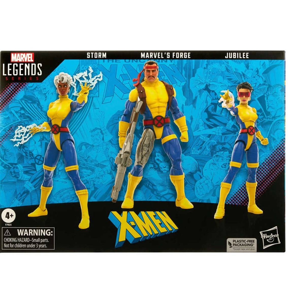 Figuras hasbro marvel legends series xmen 60 anv marvels forge -  storm -  jubilee