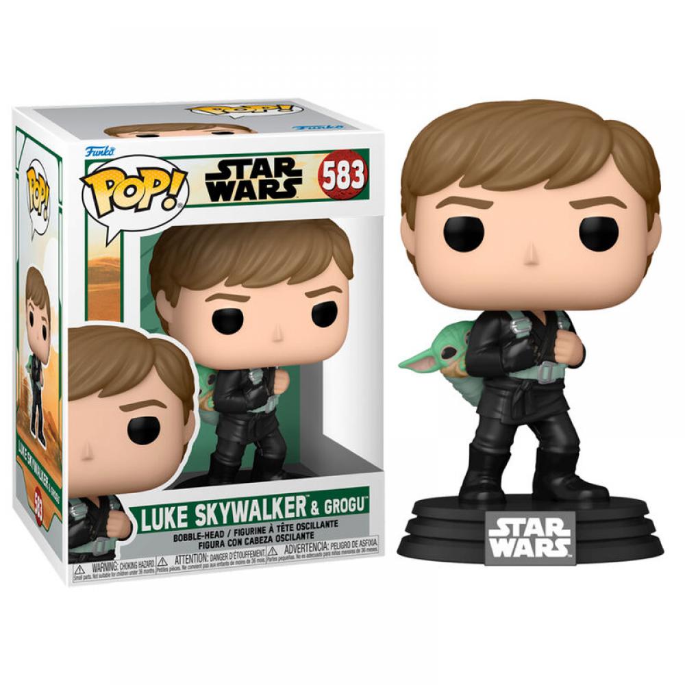 Funko pop star wars the book of boba fett luke skywalker y grogu 68652