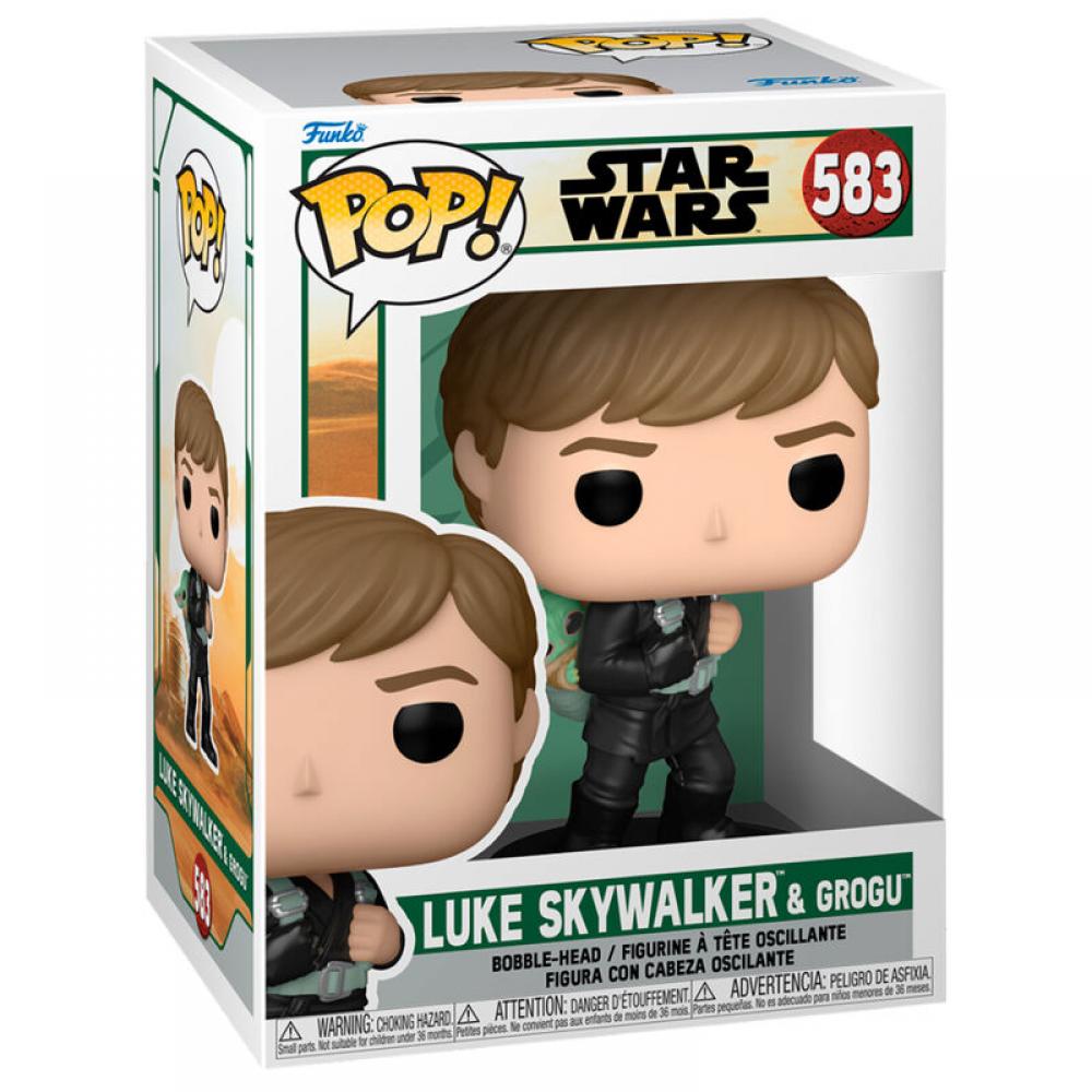 Funko pop star wars the book of boba fett luke skywalker y grogu 68652