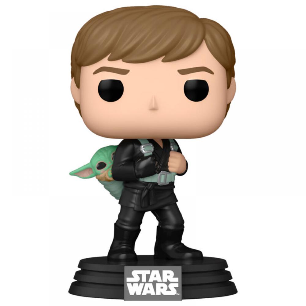 Funko pop star wars the book of boba fett luke skywalker y grogu 68652