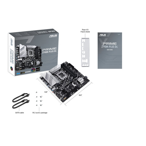 Placa base asus intel prime z790m - plus d4 m - atx -  4x ddr4 -  4x sata 6gb - s -  5x usb 3.2 -  1x usb tipo c -  2x usb 2.0 90mb1d20 - m0eay0