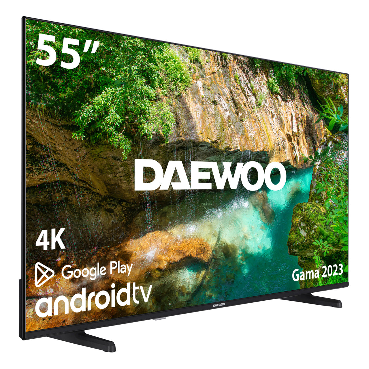 Tv daewoo 55pulgadas led 4k uhd - 55dm62ua - android smart tv - wifi - hdr - hlg - hdmi - usb - bluetooth - tdt2 - satelite - cable - dolby vision