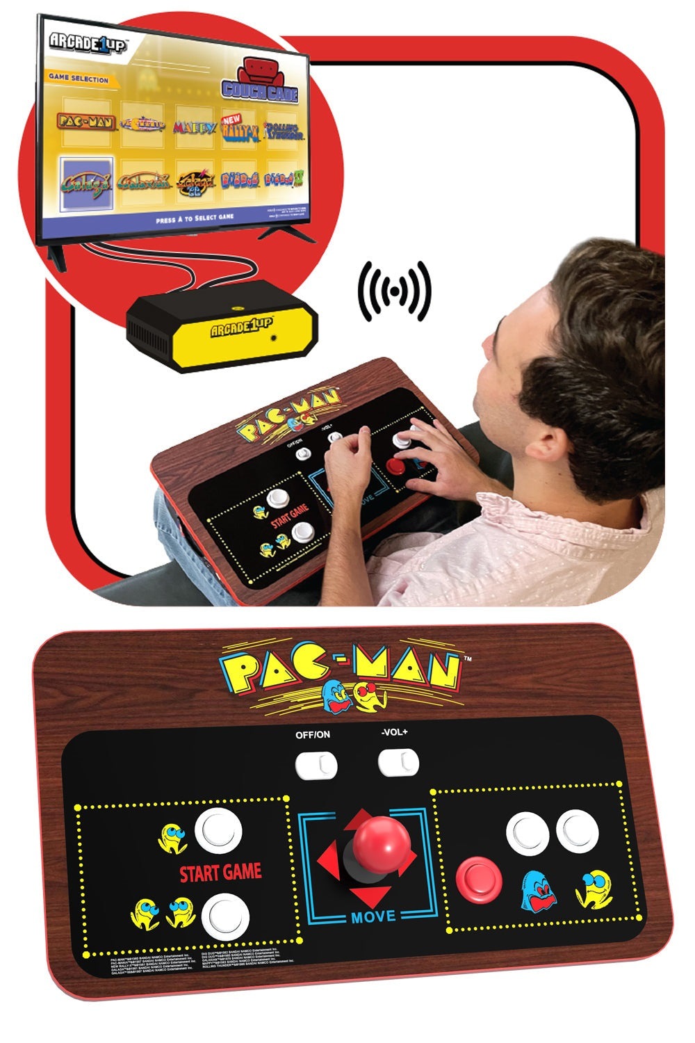 Emulador consola retro arcade 1 up pac - man couchcade