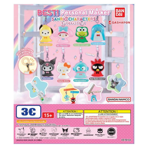 Set gashapon figuras bandai lote 40 articulos sanrio characters charm best personal marker colgantes