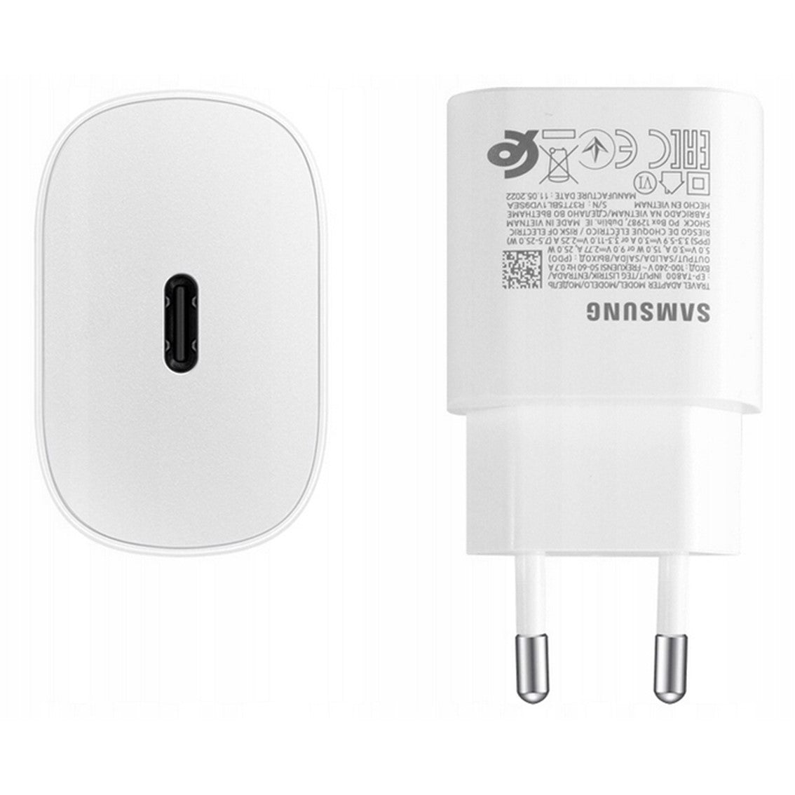 Cargador samsung ep - ta800nwe usb tipo c blanco 25w bulk