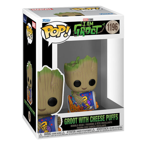 Funko pop marvel guardianes de la galaxia groot with cheese puffs 70654