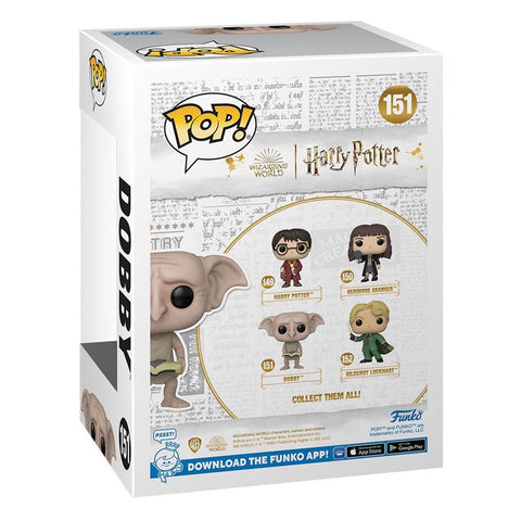 Funko pop harry potter la camara de los secretos dobby con libro y calcetin 6565