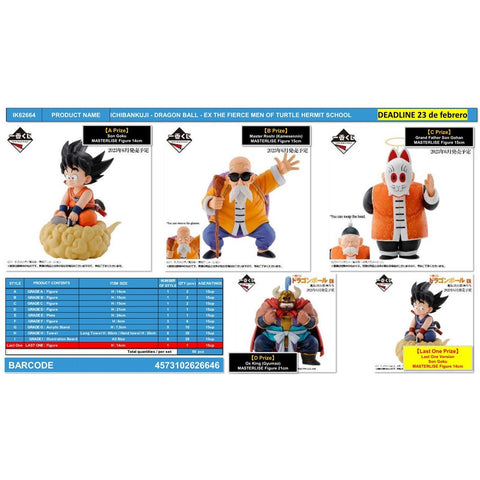 Ichiban kuji banpresto dragon ball ex the fierce men of turtle hermit school