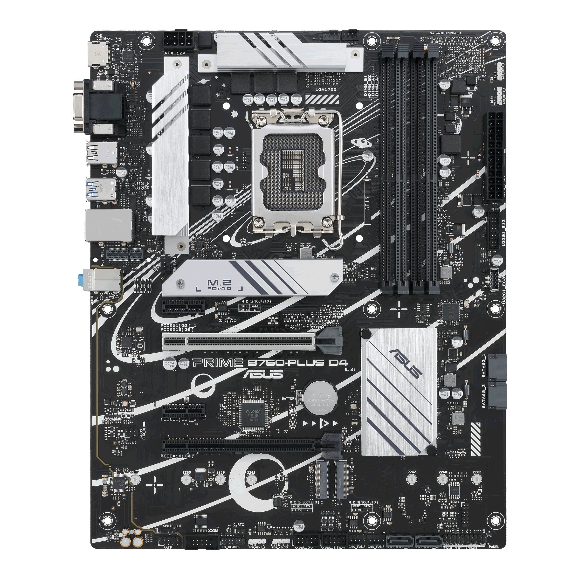 Placa base asus intel prime b760 - plus d4 atx -  4x ddr4 -  4x sata 6gb - s -  3x usb 3.2 -  1x usb tipo c -  2x usb 2.0 90mb1cw0 - m0eay0