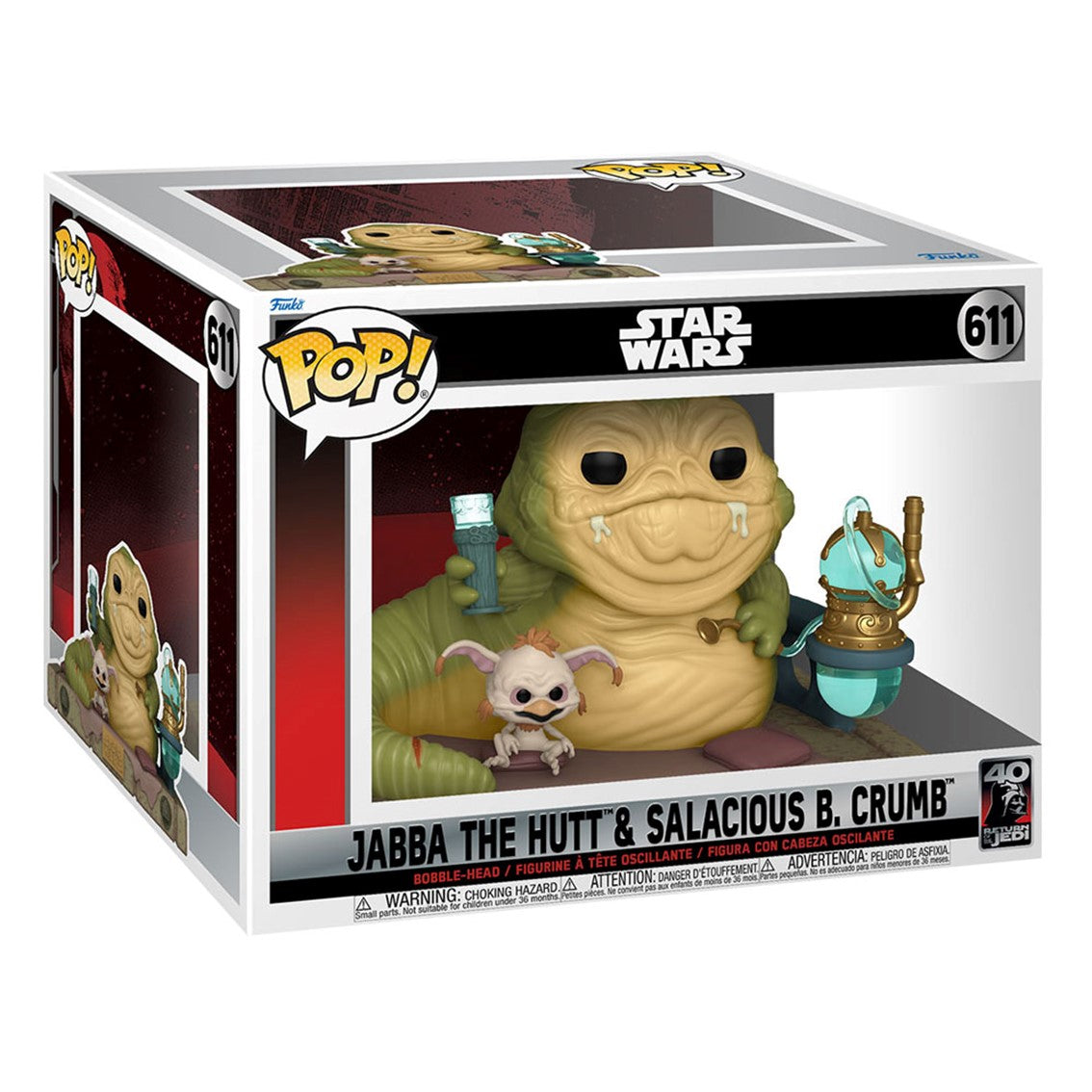 Funko pop deluxe star wars retorno del jedi 40 aniversario jabba con salacious 70742