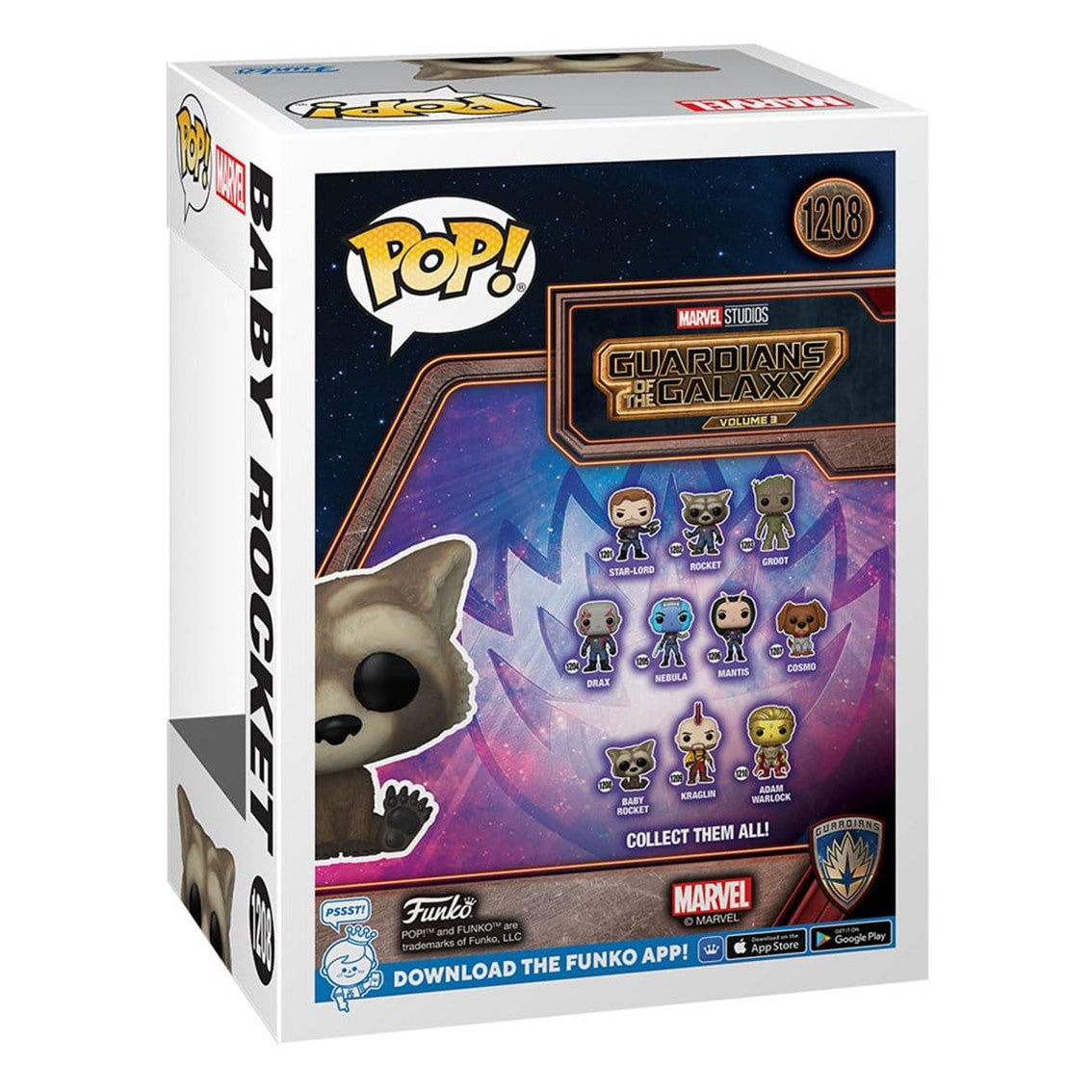 Funko pop marvel guardianes de la galaxia vol 3 baby rocket 67516
