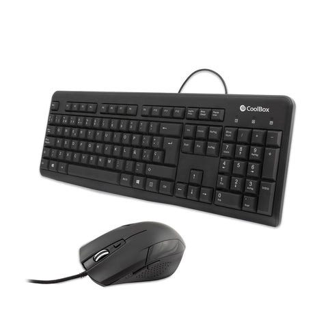 Kit teclado + raton coolbox usb negro coo - ktr - 01u