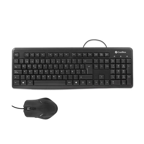 Kit teclado + raton coolbox usb negro coo - ktr - 01u