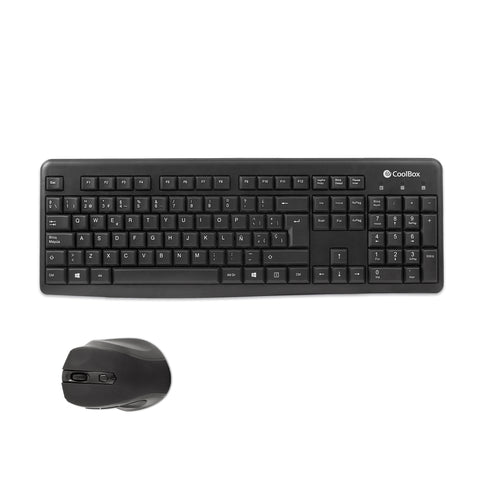 Kit teclado + raton coolbox inalambrico negro coo - ktr - 02w