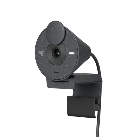 Webcam logitech brio 300 grafito full hd -  usb tipo c