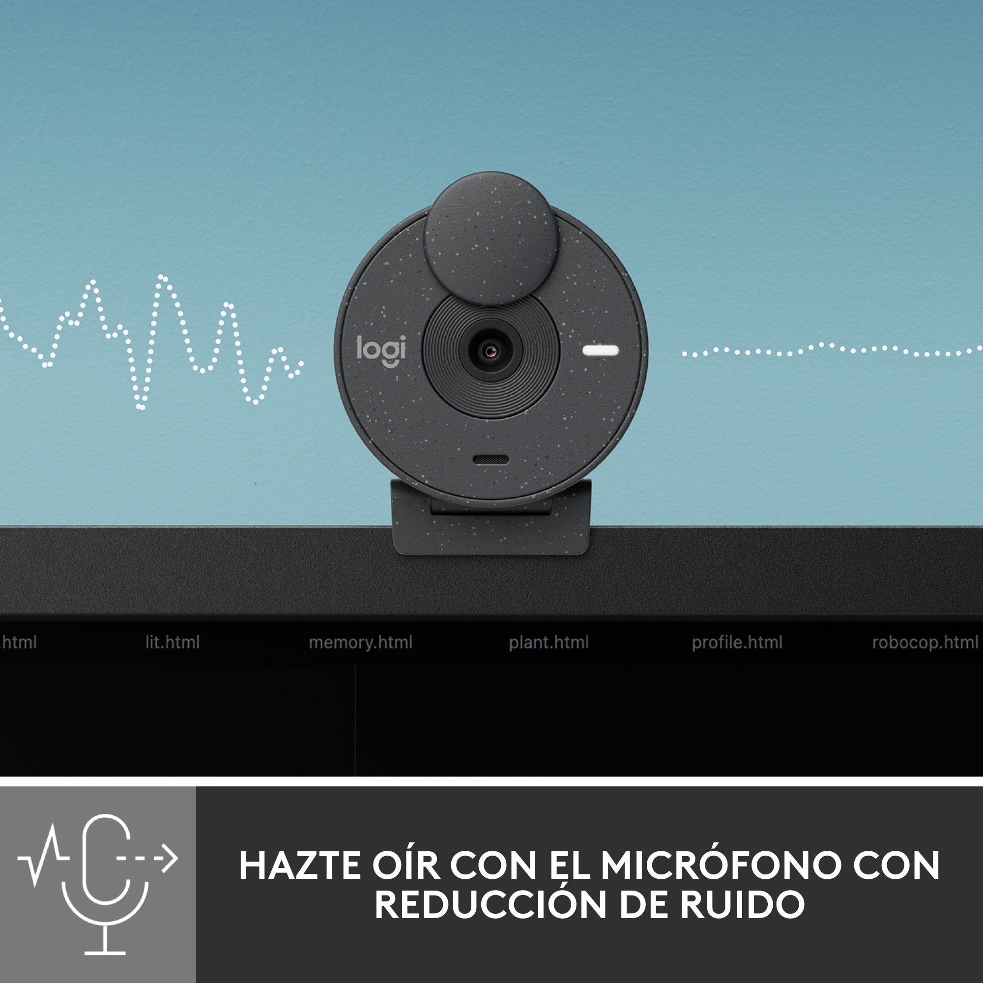 Webcam logitech brio 300 grafito full hd -  usb tipo c