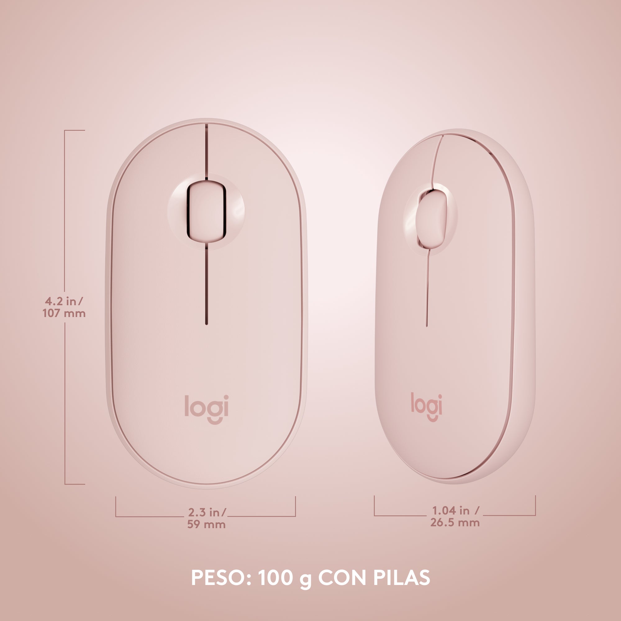 Teclado + mouse logitech mk470 wireless inalambrico rosado