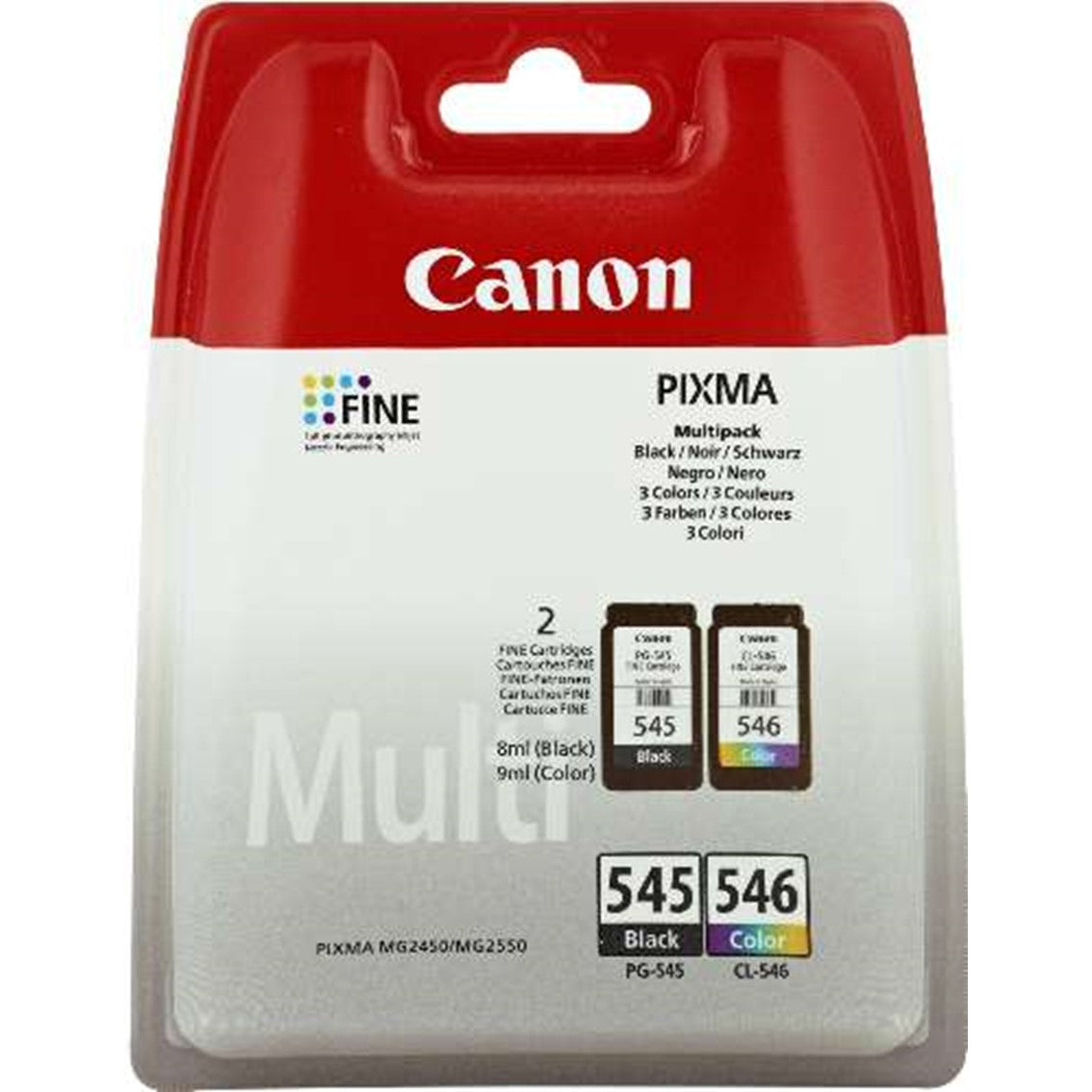 Multipack canon pg - 545 - cl - 546 negro cian magenta amarillo