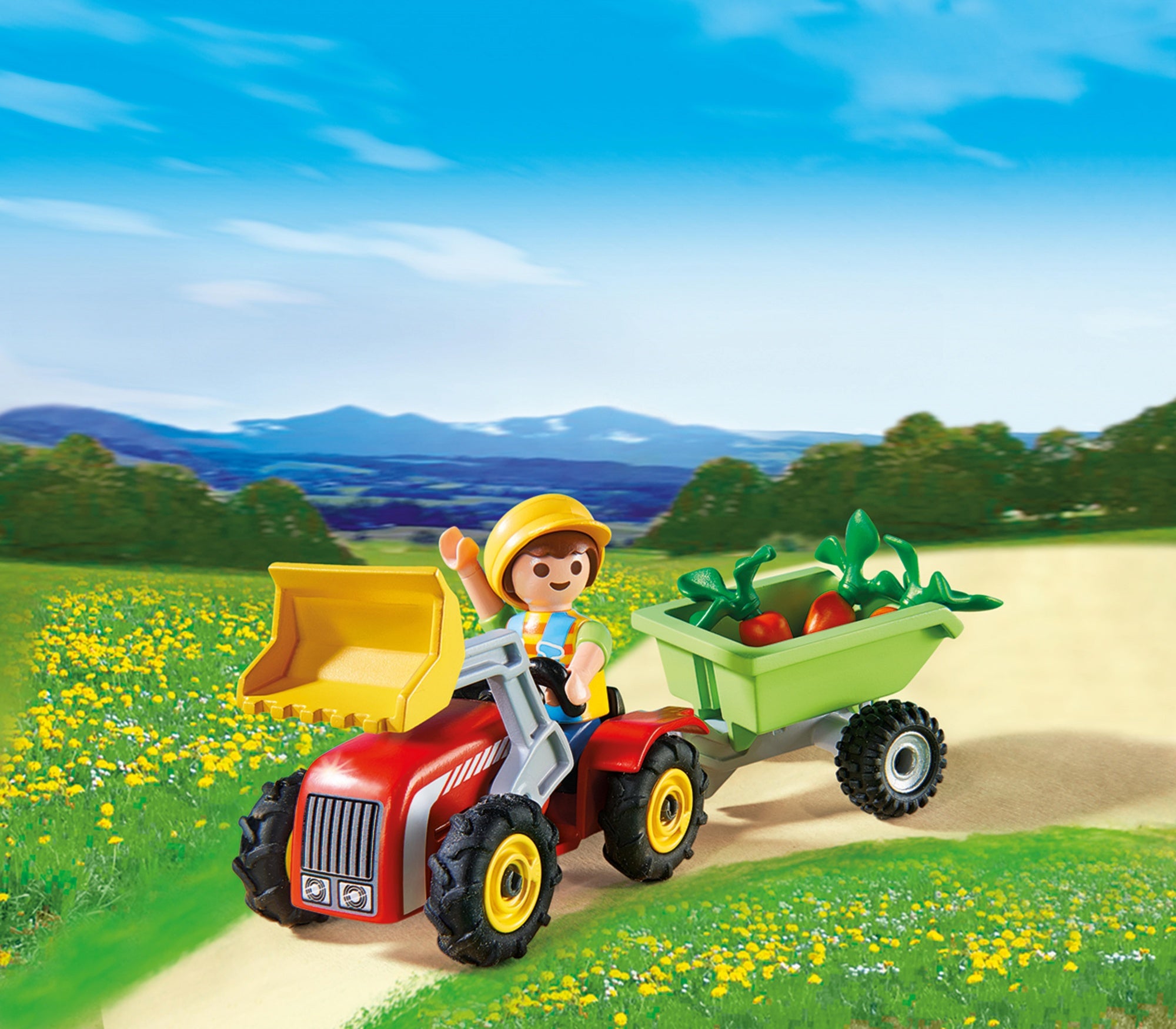 Playmobil niño con tractor