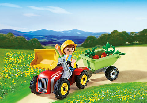 Playmobil niño con tractor