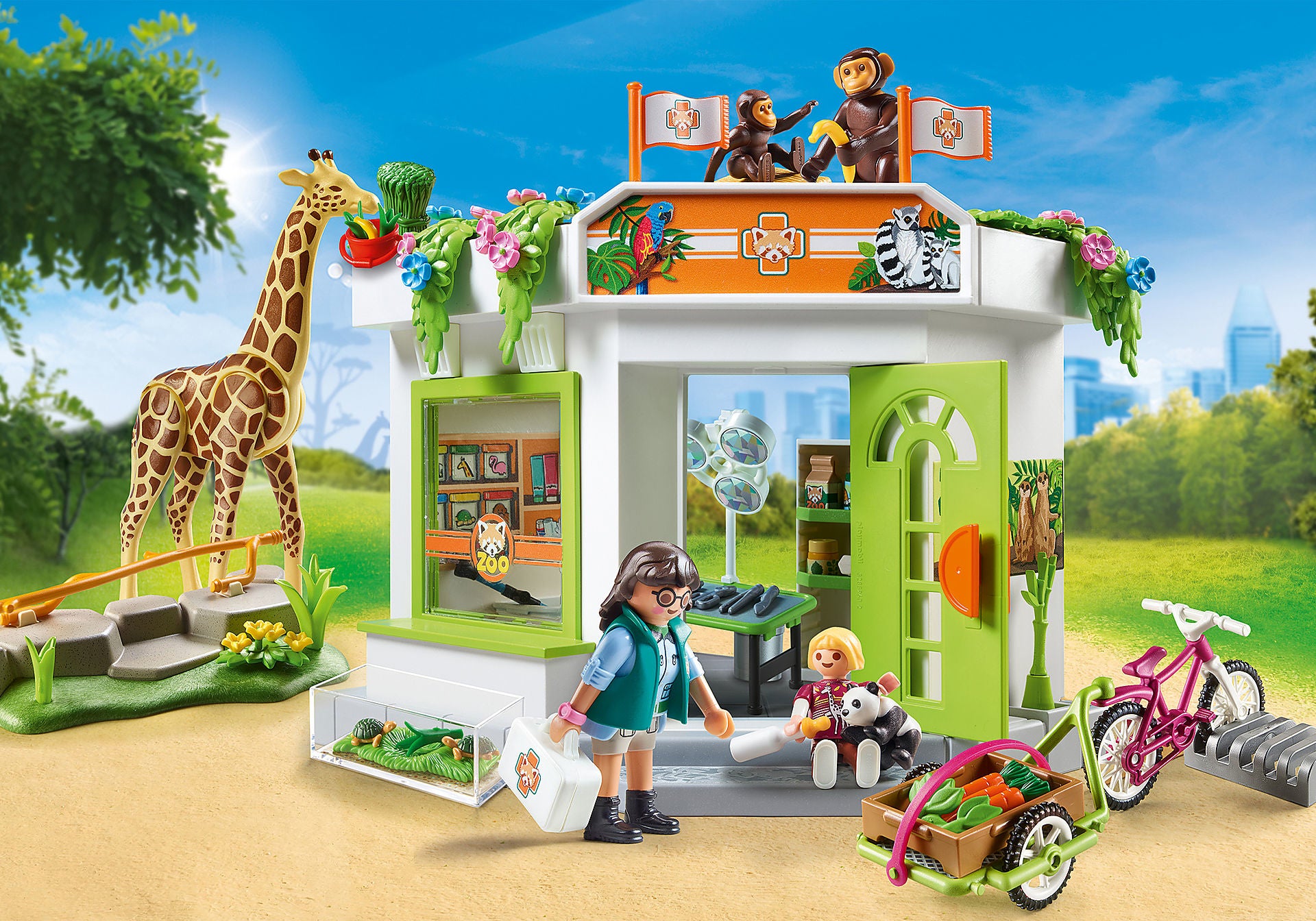 Playmobil family fun consulta veterinaria en el zoo