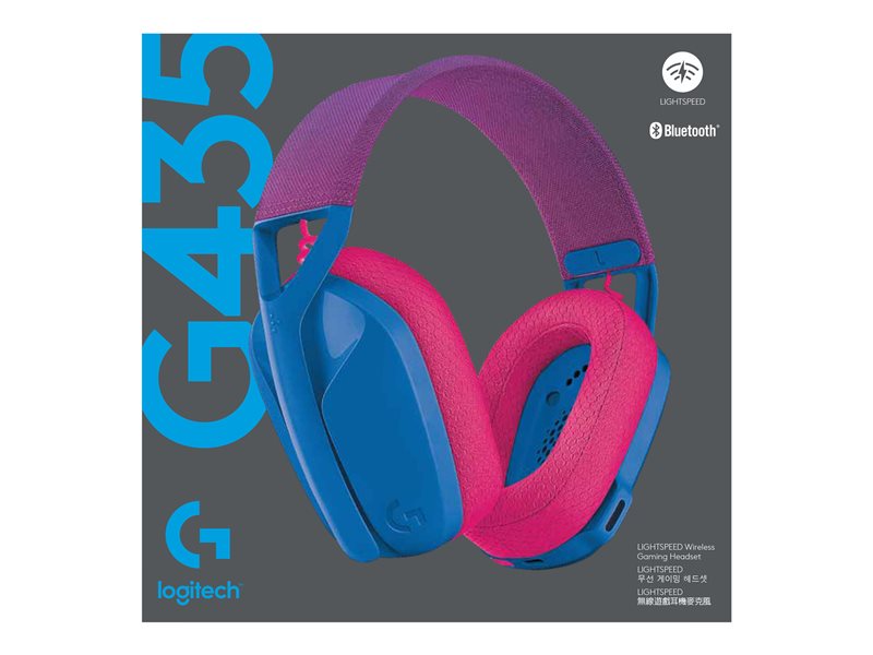 Auriculares con microfono logitech g435 gaming wireless inalambrico azul