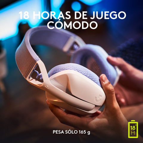 Auriculares con microfono logitech g435 gaming wireless inalambrico blanco