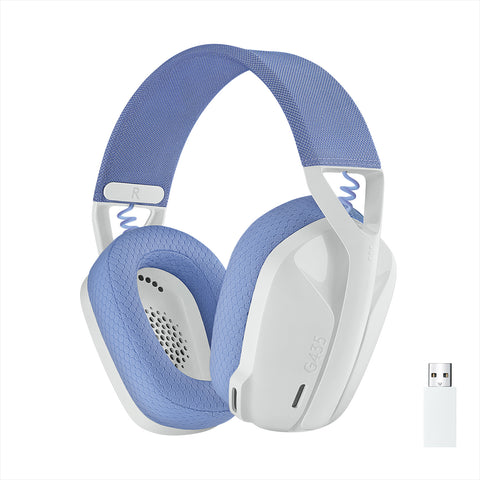 Auriculares con microfono logitech g435 gaming wireless inalambrico blanco