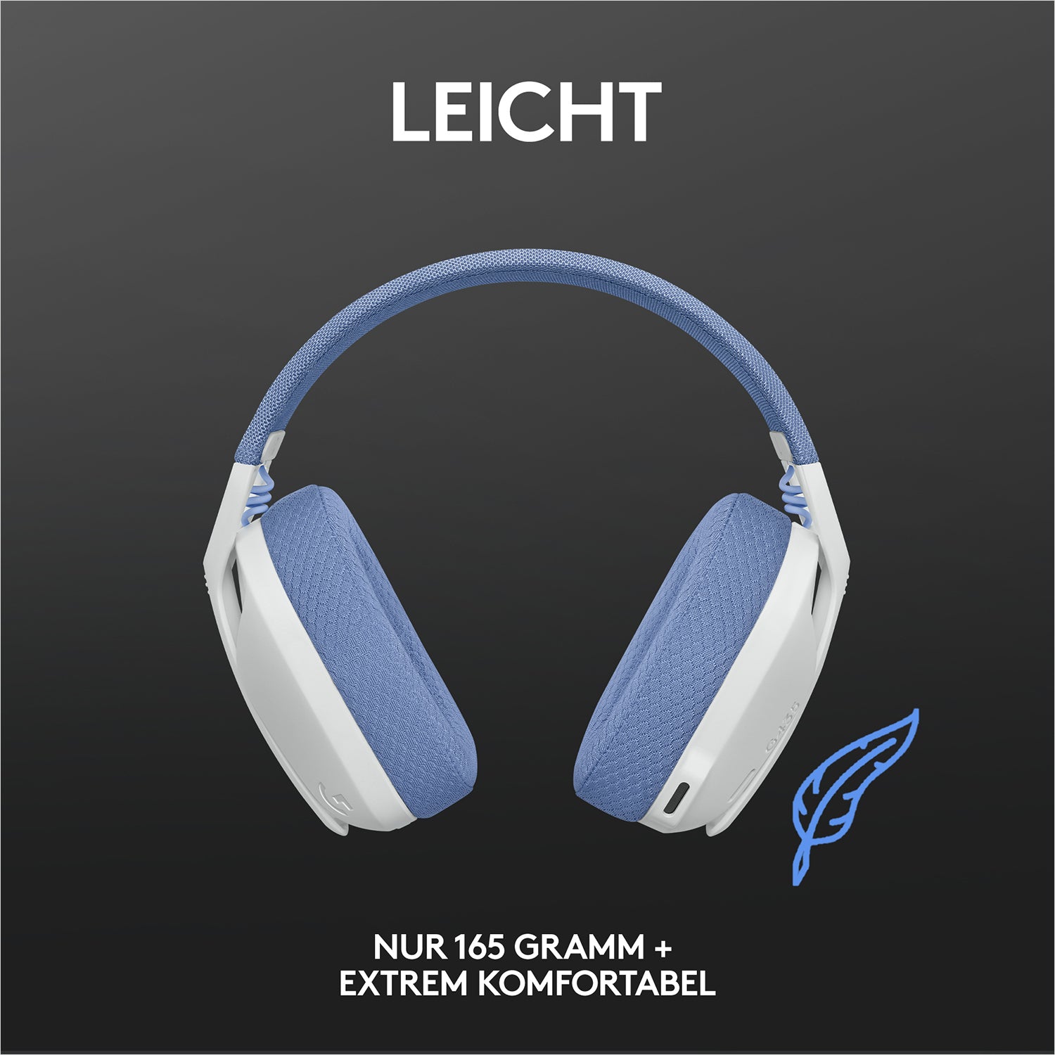 Auriculares con microfono logitech g435 gaming wireless inalambrico blanco