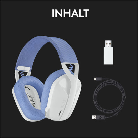 Auriculares con microfono logitech g435 gaming wireless inalambrico blanco