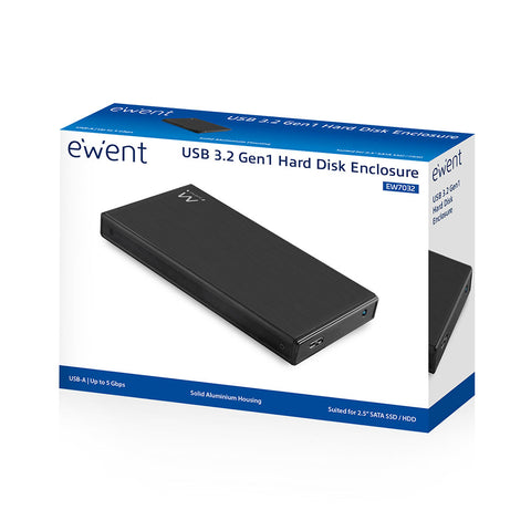 Carcasa ewent para disco duro -  usb 3.2 -  sata 2.5pulgadas