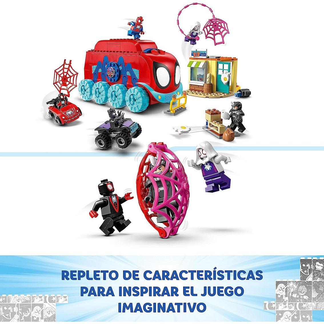 Lego marvel base móvil del equipo spidey