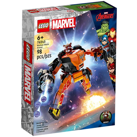 Lego marvel avengers rocket armadura robótica
