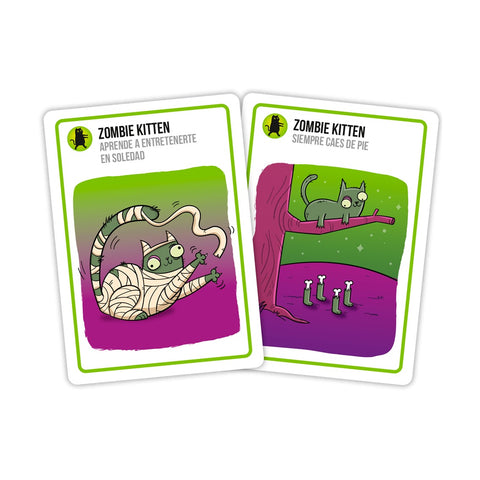 Juego de mesa exploding kittens zombie kittens edad recomendada 7 años